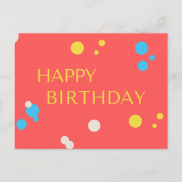 Postal Happy Birthday Confetti