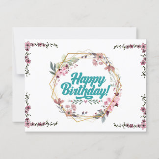 Postal Happy birthday floral themed Postcard