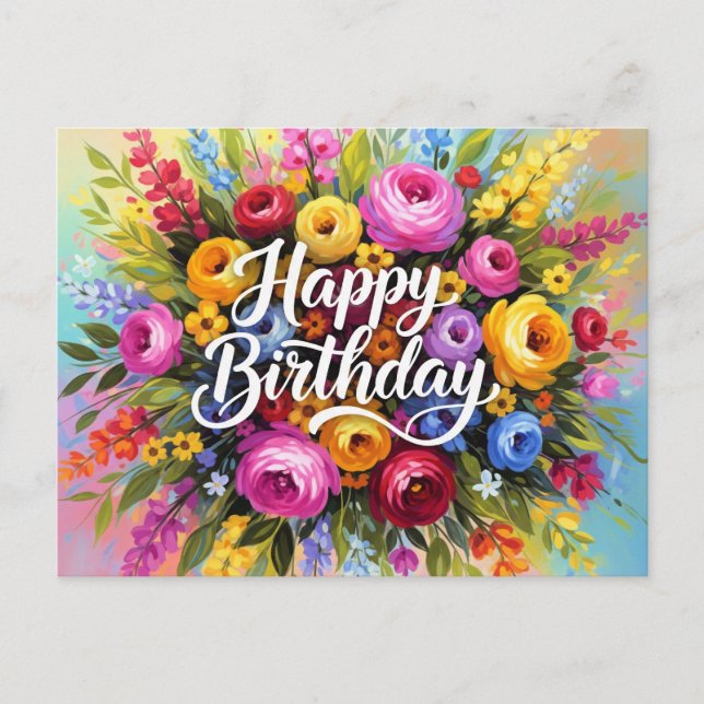Postal Happy Birthday Greetings (Anverso)