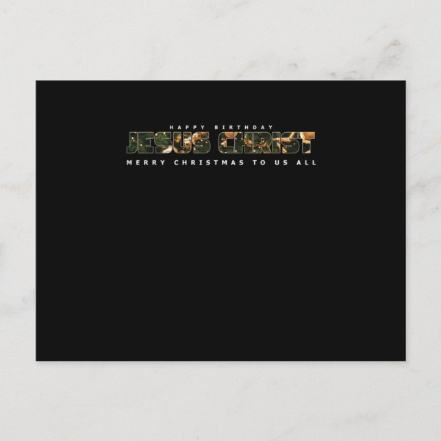 Postal Happy Birthday Jesus Merry Christmas Xmas Gift (Anverso)