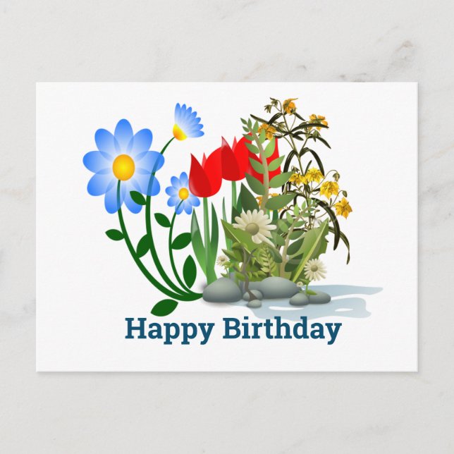 Postal Happy Birthday Postcard (Anverso)