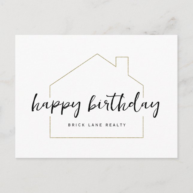 Postal Happy Birthday Realty (Anverso)