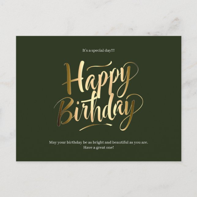 Postal Happy Birthday Special Day (Anverso)
