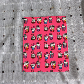 Postal Happy Boba Tea Bubble Teas Bobas Kawaii