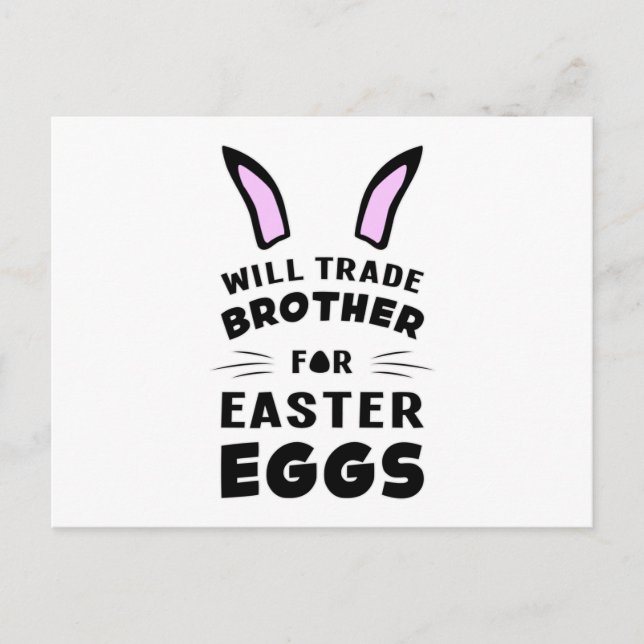 Postal Happy Easter Bunny Animal Egg Guay Funny Gift Idea (Anverso)