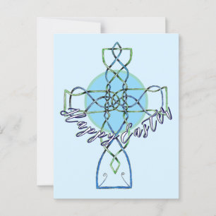 Postal Happy Easter Celtic Knot Cross Postcard
