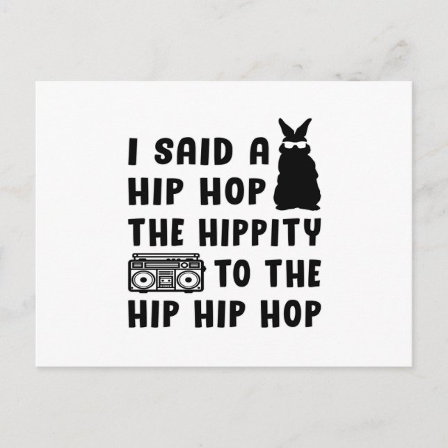 Postal Happy Easter Hip Hop Bunny Easter Funny Gift Idea (Anverso)