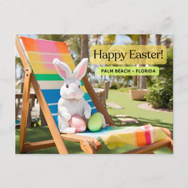 Postal Happy Easter Palm Beach (Anverso)