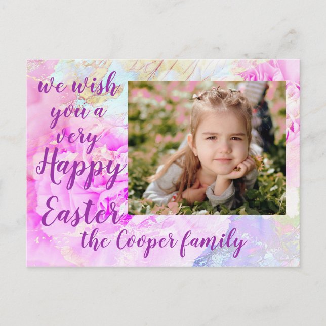 Postal Happy Easter Photo Postcard (Anverso)