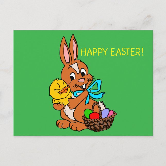 Postal HAPPY EASTER único CUTIE (Anverso)