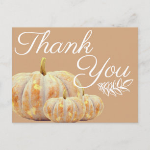 Postal Happy Fall Harvest Pumpkins Gracias