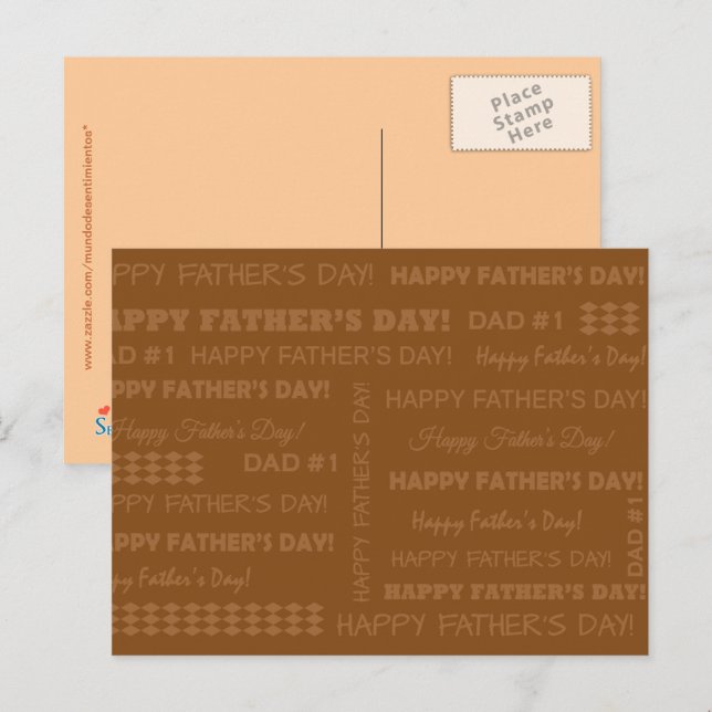 Postal - Happy Father's Day (Anverso / Reverso)