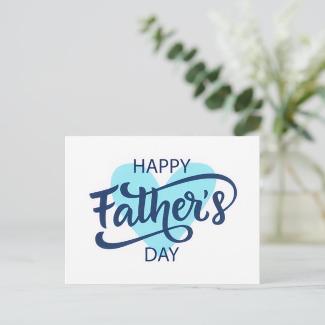 Postal Happy Father's Day Greeting Card (Anverso de pie)