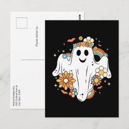 Postal Happy Ghost Retro Hippie Vibe