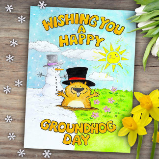 Postal Happy Groundhog Day 