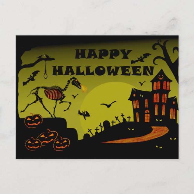Postal Happy Halloween  (Anverso)