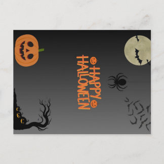 Postal Happy Halloween Black