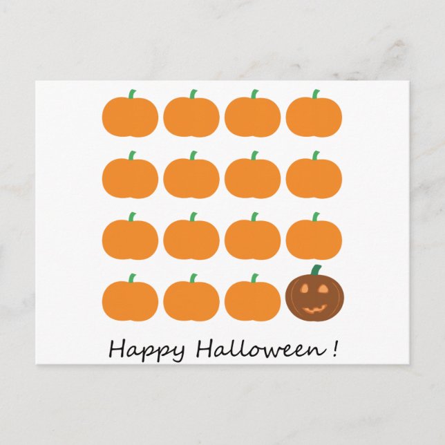 Postal Happy Halloween Cumpkin Patch (Anverso)