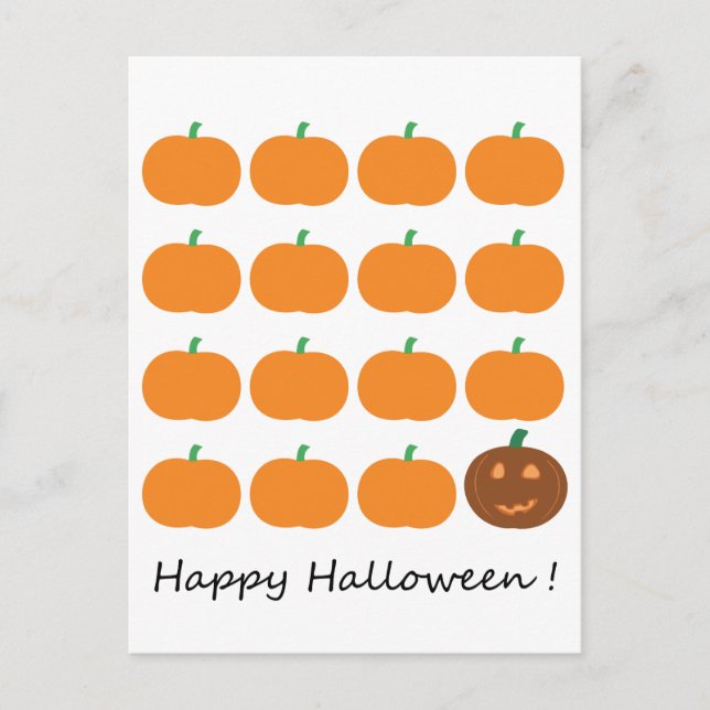 Postal Happy Halloween Cumpkin Patch (Anverso)