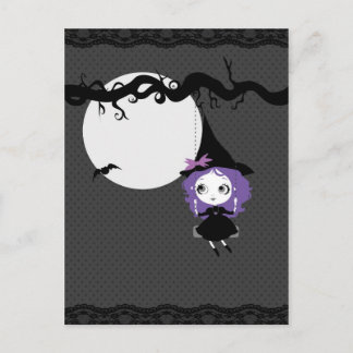 Postal Happy Halloween Cute Card