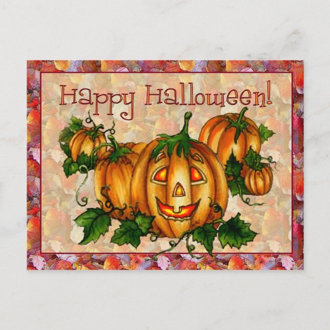 Postal HAPPY HALLOWEEN de SHARON SHARPE (Anverso)