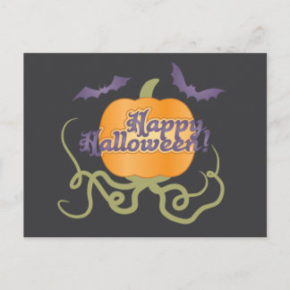 Postal Happy Halloween Pumpkin