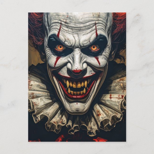 Postal Happy Halloween Vampire Clowcard (Anverso)