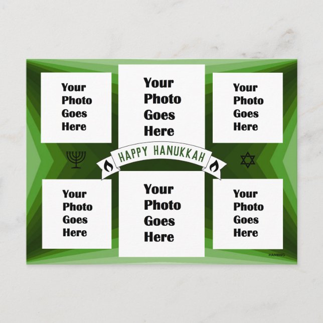 Postal Happy Hanukkah Picture Postcard HAMbWG (Anverso)