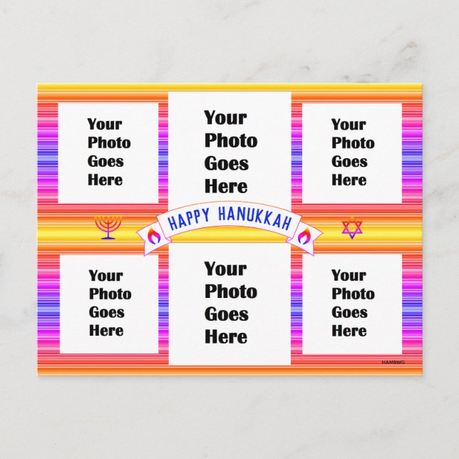Postal Happy Hanukkah Picture Postcard HAMbWG (Anverso)