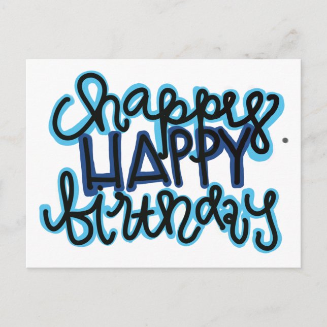 Postal Happy happy birthday postcard (Anverso)