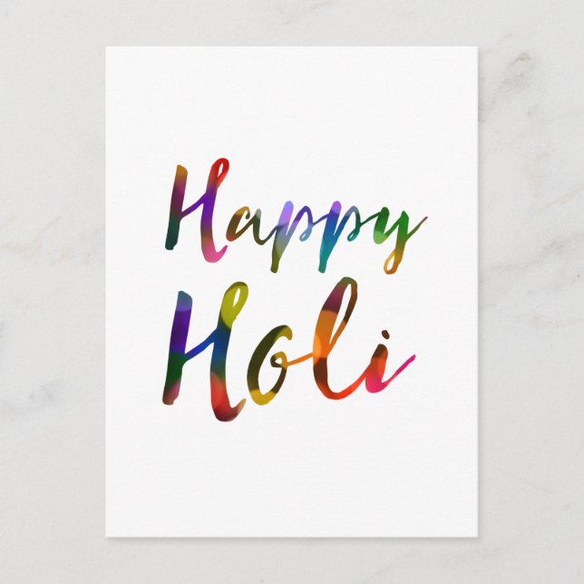 Postal Happy Holi Bokeh Lights (Anverso)