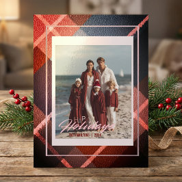 Postal Happy Holidays Modern Family photo postcard