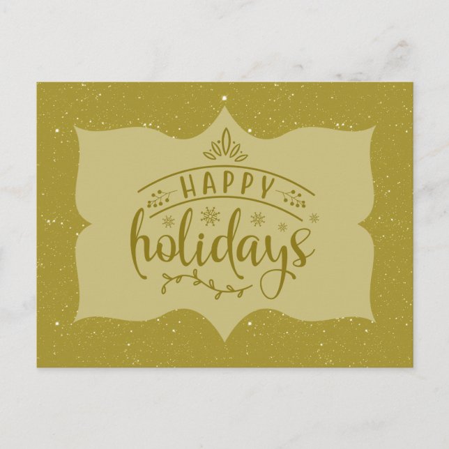 Postal Happy Holidays Script (Anverso)