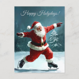 Postal Happy Holydays card. Christmas 
