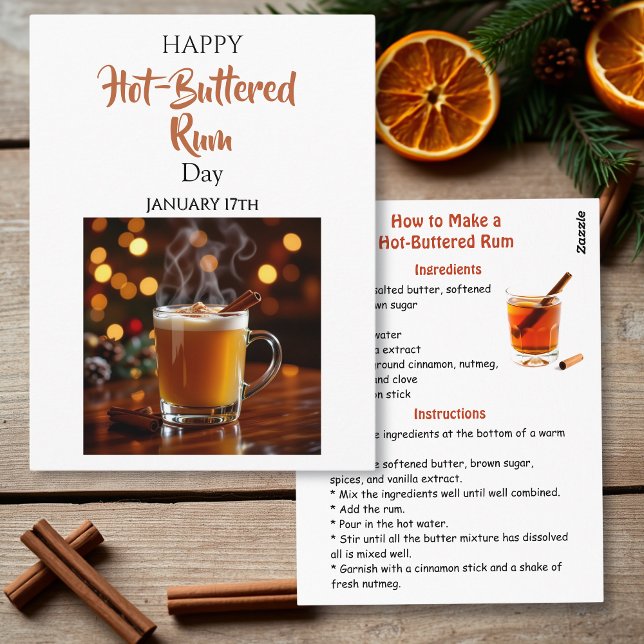 Postal Happy Hot-Buttered Rum Day | January 17th (Subido por el creador)