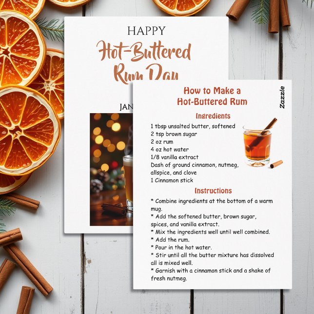 Postal Happy Hot-Buttered Rum Day | January 17th (Subido por el creador)