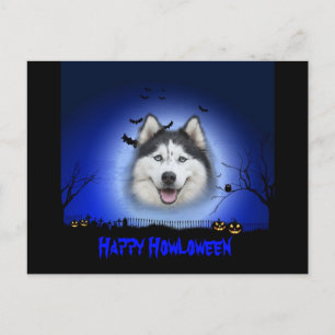 Postal Happy Howloween Husky