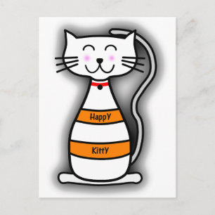 Postal Happy Kitty Postcard