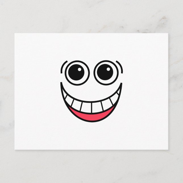 Postal Happy Laughing Funny Comic Personalizado Face (Anverso)