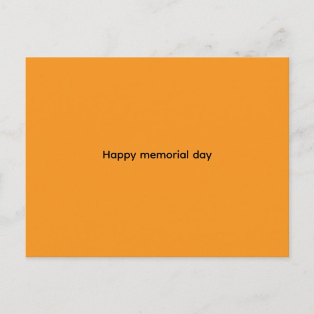 Postal Happy  memorial day nniversary Cards (Anverso)