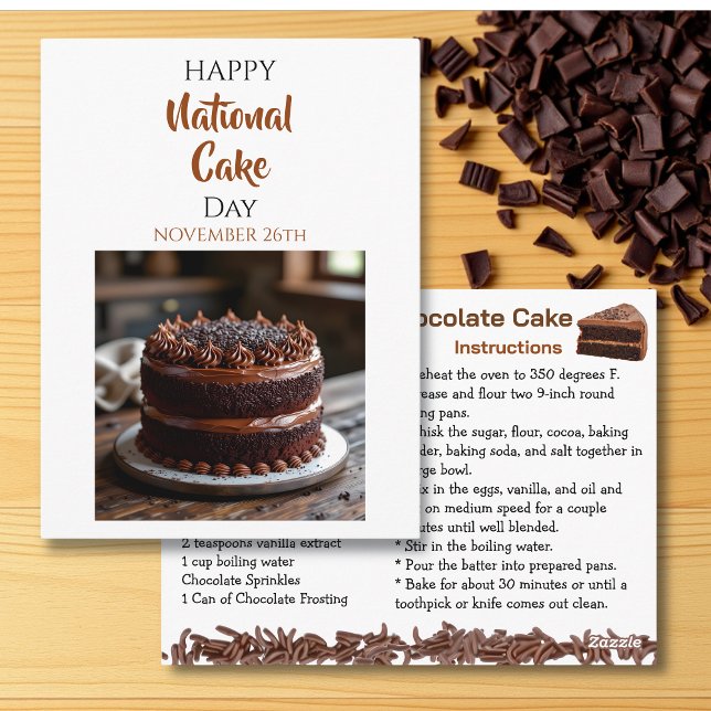 Postal Happy National Cake Day | Nov 26th (Subido por el creador)