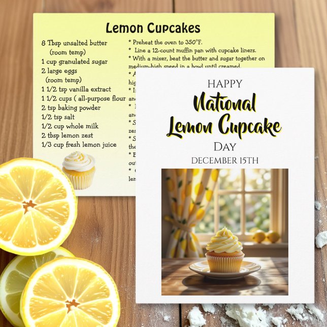 Postal Happy National Lemon Cupcake Day | December 15th (Subido por el creador)