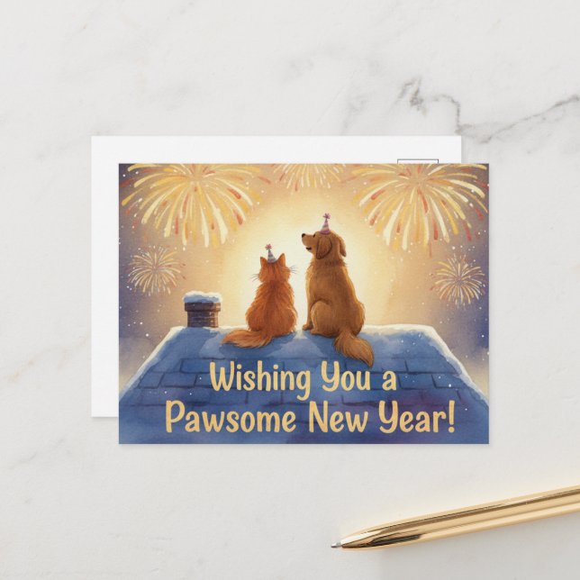 POSTAL HAPPY NEW YEAR 2026  (Anverso/Reverso In Situ)