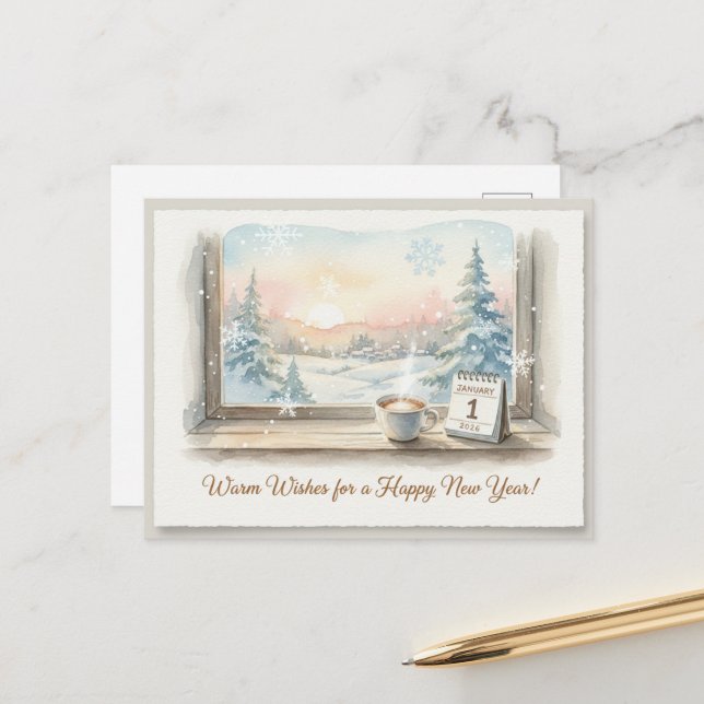 POSTAL HAPPY NEW YEAR 2026  (Anverso/Reverso In Situ)