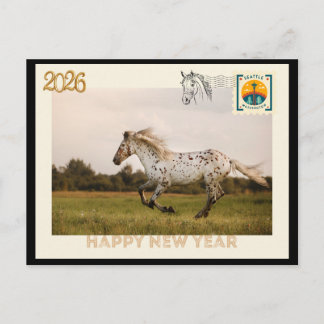 Postal Happy New Year 2026 postcard