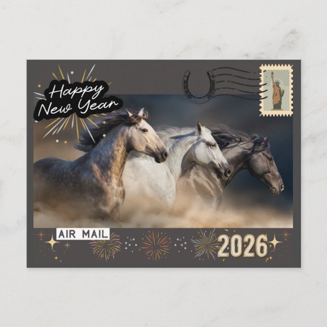 Postal Happy New Year 2026 Postcard (Anverso)