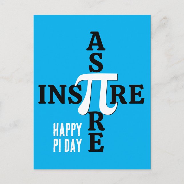 Postal HAPPY PI DAY Aspire Inspire (Anverso)