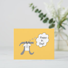 Postal Happy Pi Day Funny Pi Guy Postcard