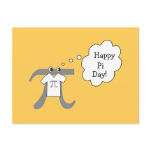Happy Pi Day Funny Pi Guy Postcard