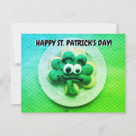 Postal Happy St. Patrick's Day 4 Leaf Clover Cookie